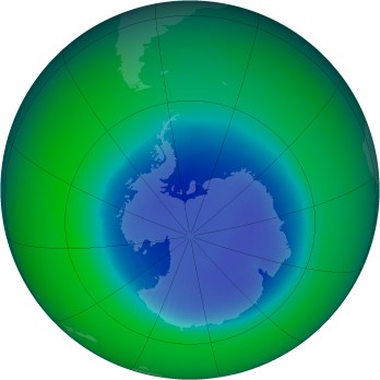September 1985 monthly mean Antarctic ozone